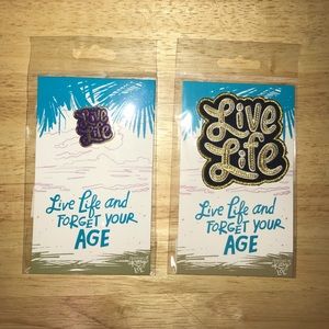 New set of 2, one cloth patch and one enamel pin, in packages.